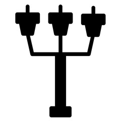 City Lamp Road Glyph Icon