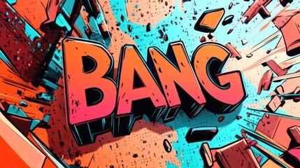 A cartoon-style explosion with the word "BANG" in the center.