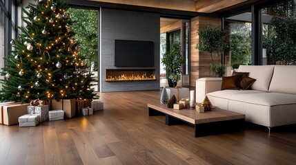 Cozy Christmas Living Room