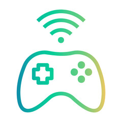 wireless gamepad Line Gradient Icon © Darwin Mulya