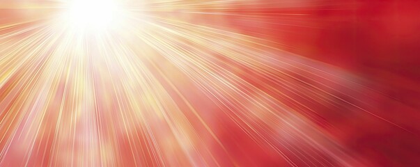 Fototapeta premium Vivid red background with a brilliant light shining brightly.