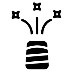 Rocket Fireworks Party Glyph Icon