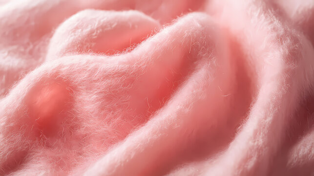 Soft pink felt texture conveys a whisper of tenderness suggesting innocence and a playful dreamy charm, tender, felt. Whisper. Illustration