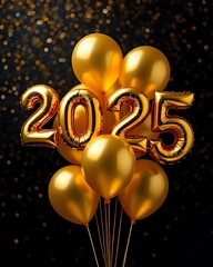 Balloons 2025 dorado.