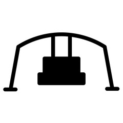 Swing Kid Children Glyph Icon