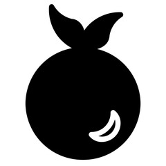 Orange Fruit Food Glyph Icon
