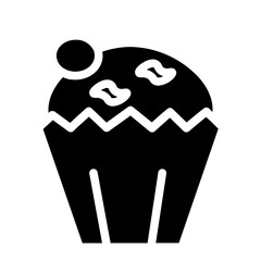 Muffin Breakfast Food Glyph Icon