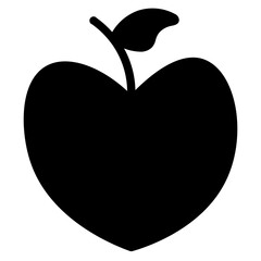 Peach Fruit Food Glyph Icon