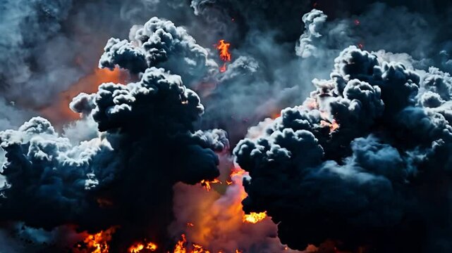 Fire Smoke footage 4K