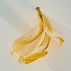 Vivid Banana with Rippled Texture Catches Highlights - Bright and Dynamic
