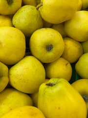 yellow apples on the market