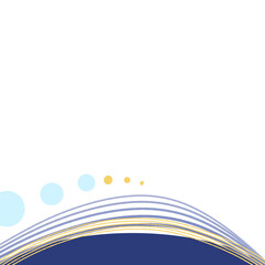 abstract wave border, certificate footer