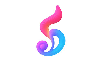 Obraz premium A colorful, swirling design featuring fluid shapes and gradient shades of pink and blue.