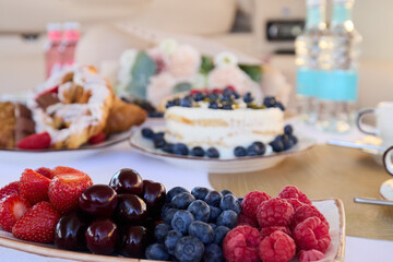 Enjoy a Delicious Summer Fruit Spread with an assortment of Desserts and Refreshments