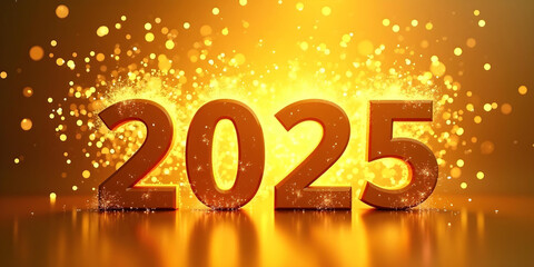 freepik edit New Years card with golden fireworks a gold background