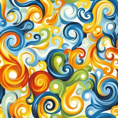 Mesmerizing abstract background of flowing blue and yellow waves for modern vibrant designs