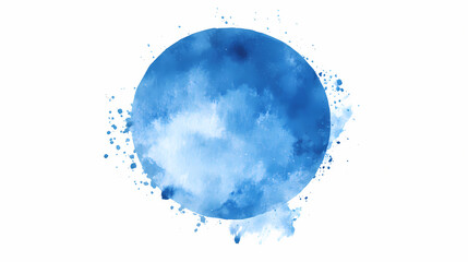 A serene blue moon illuminating the night sky, perfect for celestial themes and nighttime imagery. transparent background watercolor style. Illumine. Illustration