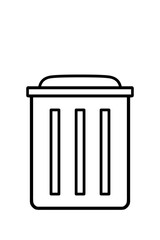 Doodle trash recycle delete icon that can be used for sticker, book, mandala, scrapbook, icon, decorative, etc. with aesthetic colorful black color