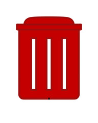 Doodle trash recycle delete icon that can be used for sticker, book, mandala, scrapbook, icon, decorative, etc. with aesthetic colorful red color