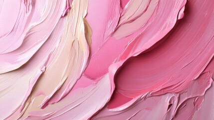 Obraz premium After mixing the red and pink paint, brush it on the wall