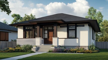 Craftsman style home exterior.