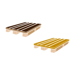 wooden pallet icon, vectors illustration