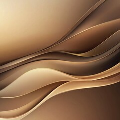 Obraz premium sleek elegant abstract design, fluid shapes, smooth flowing curves in warm shades of Mocha Mousse mocha brown beige gold, soft gradients, copy space. design template, background for app and website.