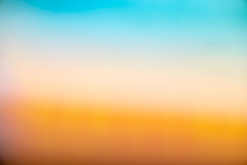 Abstract colorful nature gradient blurred background. Summer Spring sea banner. Digital Grain Noise Texture overlay. Multicolor vintage retro design. Vibrant Texture, Subtle Smooth Sunset and defocus