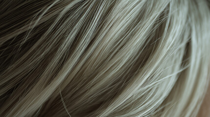 Fototapeta premium blond hair close-up as a background. Women's long blond hair