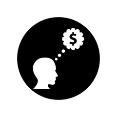 thinking person icon, vectors illustration