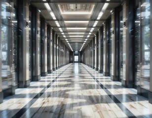 corridor in the building