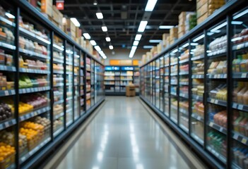 shelves in supermarket