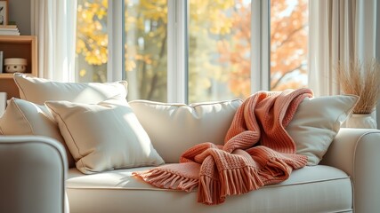 Cozy Autumn Living Room - Natural Light & Warmth