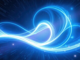 Abstract background of blue glowing gravitational waves with futuristic and scientific concept, futuristic, technology, energy