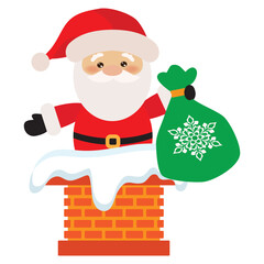 Christmas Santa Claus   vector cartoon illustration