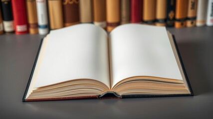 Two open soft cover books mockup on a table, perfect for showcasing book designs or photography portfolio, study, presentation, detail