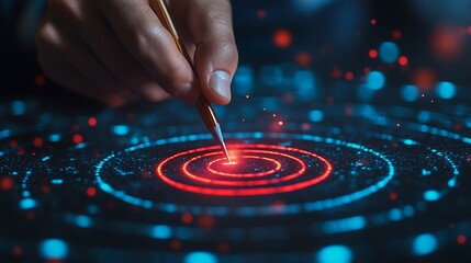 Creating digital circles targeting precision in technology studio
