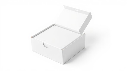 White folding carton box with diecut window for product display, package, white, mock-up