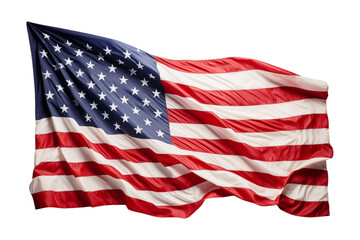 american flag isolated on white