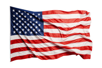 american flag isolated on white