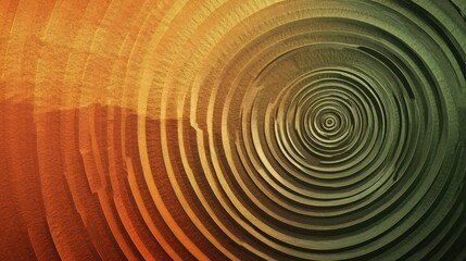 Abstract swirling concentric circles in warm and cool tones.
