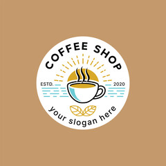 Coffee drink logo, coffee shop