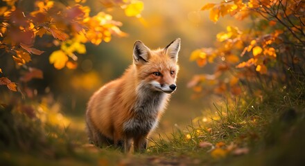 Red Fox Amidst Autumn Leaves: A Stunning Wildlife Photograph