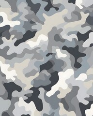 Fototapeta premium Abstract Gray, White, and Black Camouflage Pattern