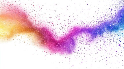 A wave of colorful digital particles in motion, creating a modern, energetic feel as they represent the essence of technology and digital power