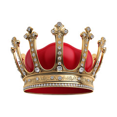 golden crown isolated on white