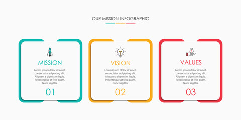 Mission, vision, values, graphic design template. eps 10 on white background	