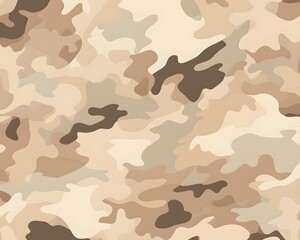 Desert Camouflage Pattern: Beige, Tan, and Brown Irregular Shapes