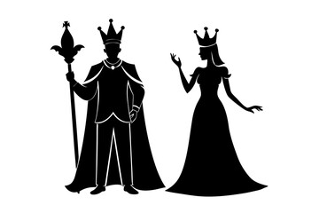 king, queen, silhouette, crowned, royalty, majestic, vector, design, regal, ceremony, coronation, royalcrown, celebration, monarch, elegant, couple, royaltyart, crowningmoment, tradition, symbolic, ar