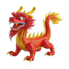 chinese dragon isolated on white